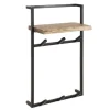 Industriële kapstok Naomi acaciahout metaal - 30x51x80 cm - Hout - Bruin