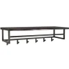 Industriële kapstok Yme acaciahout metaal - 30x100x27 cm - Hout - Bruin
