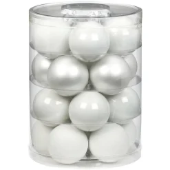 Inge Christmas Goods Kerstballen - 20 stuks - wit mix - 6 cm