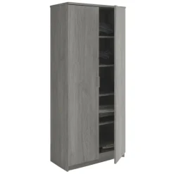Interiax Kledingkast 'Amelie' - Grijze Eik - 2 Deurs - 180x80x40 cm