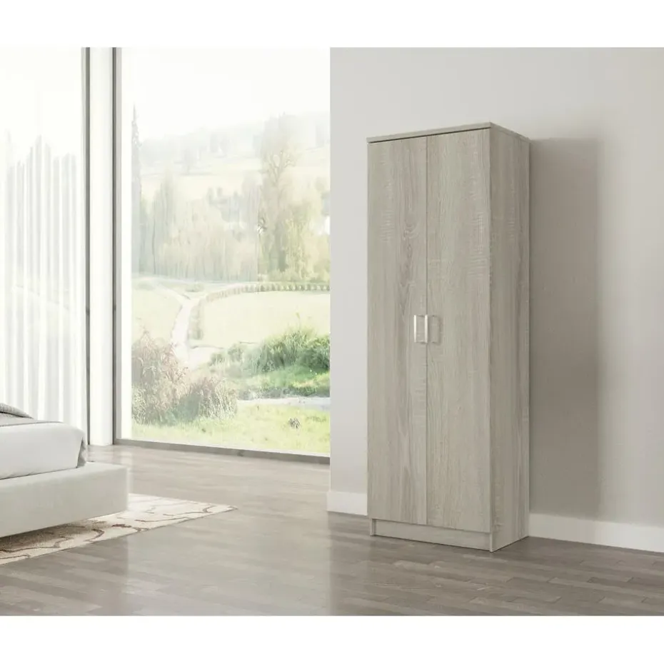Interiax Kledingkast 'Amelie' - Sonoma Eik - 2 Deurs - 180x60x40 cm