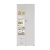 Interiax Kledingkast 'Lena' - Wit - 2 Deurs - 185x80x52cm