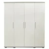 Interiax Kledingkast 'Mila' - Wit - 4 Deurs - 183x120x52cm