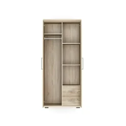 Interiax Kledingkast 'Mila' - Sonoma Eik - 2 Deurs - 183x80x52cm