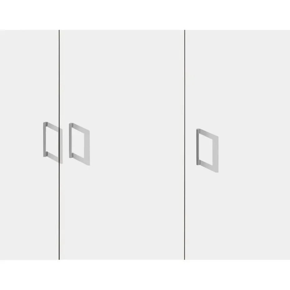 Interiax Opbergkast - Kledingkast 'Amelie' - Wit - 3 Deurs - 180x120x40cm