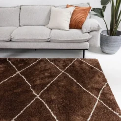 Interieur05 berber vloerkleed Nea roest/creme - 190 x 135 cm