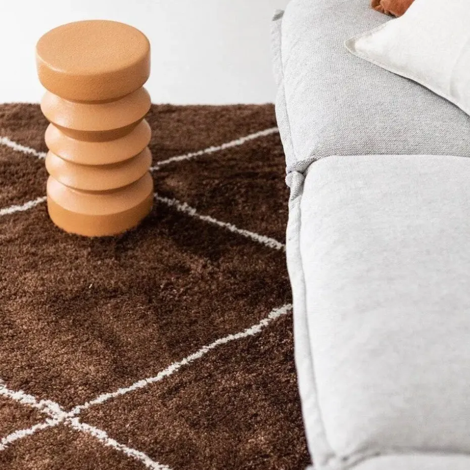 Interieur05 berber vloerkleed Nea roest/creme - 190 x 135 cm