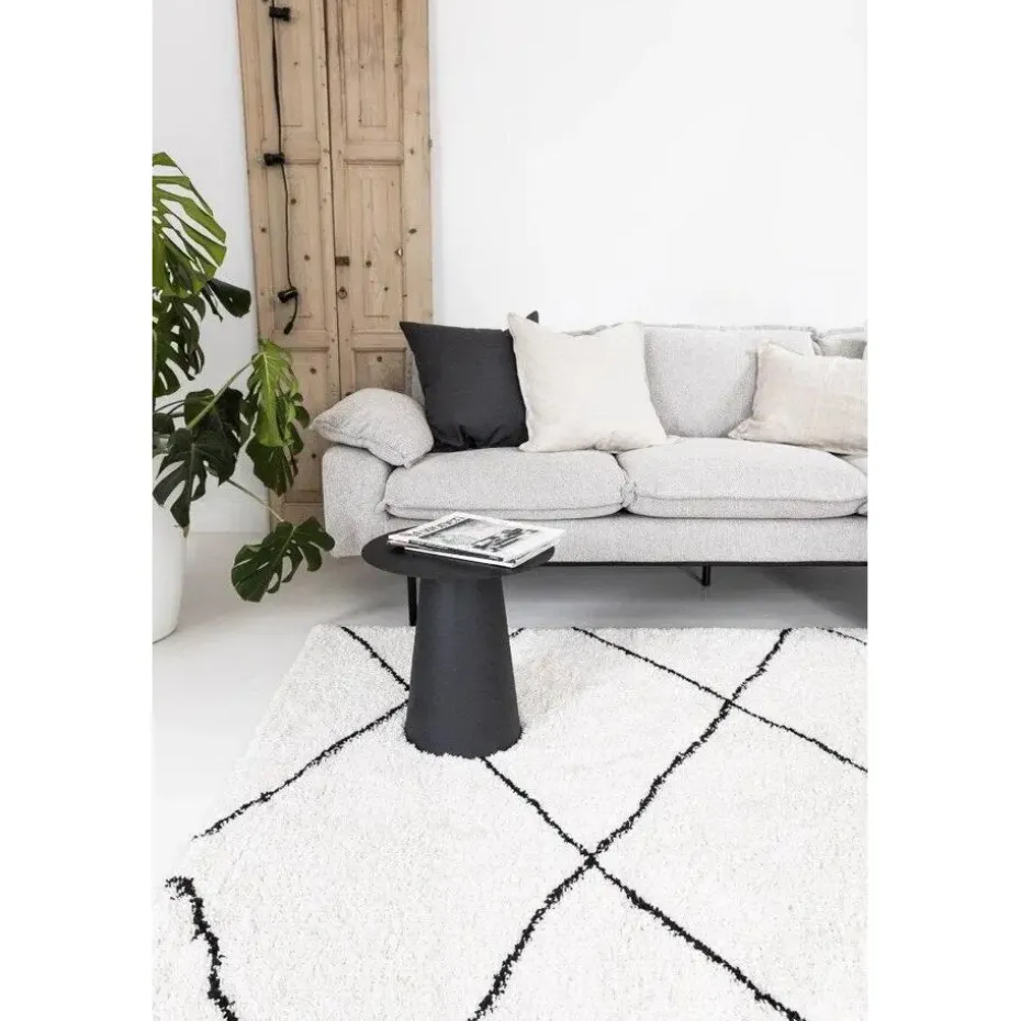 Interieur05 berber vloerkleed Nea wit/zwart - 230 x 160 cm