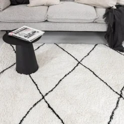 Interieur05 berber vloerkleed Nea wit/zwart - 330 x 240 cm