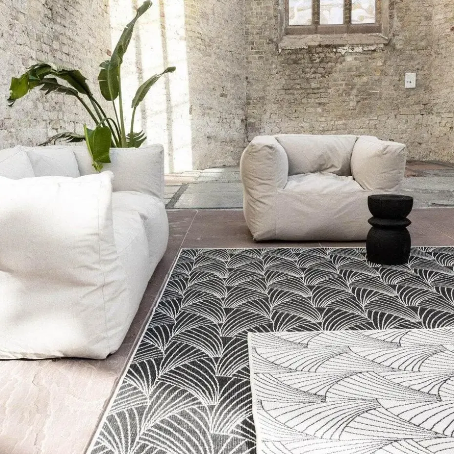 Interieur05 Buitenkleed Deco zwart/wit - 230 x 160 cm