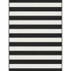 Interieur05 Buitenkleed Stripes zwart/wit dubbelzijdig - 230 x 160 cm