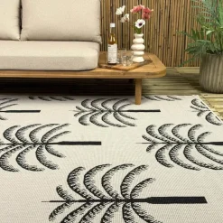 Interieur05 buitenkleed zwart/wit Oase - 290 x 200 cm