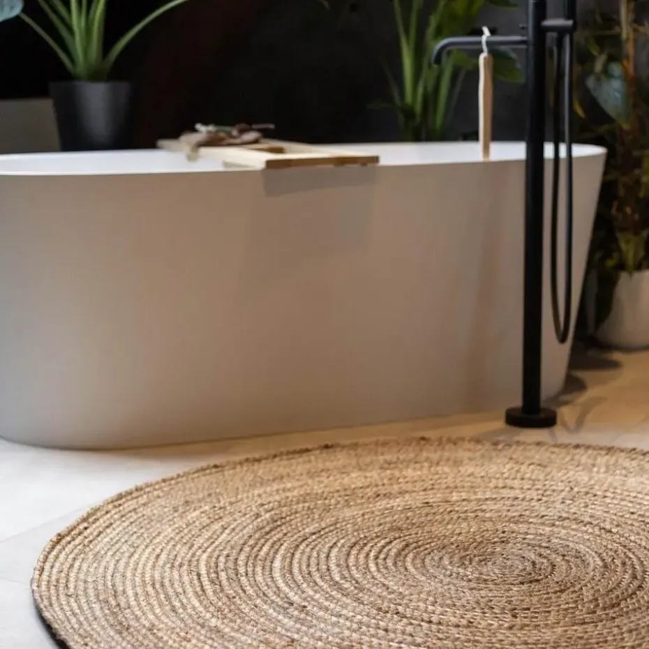 Interieur05 EVA Interior rond vloerkleed Jute naturel - 150 x 150 cm