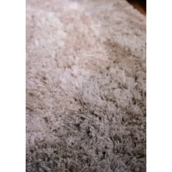 Interieur05 hoogpolig vloerkleed polyester Pilo groen/beige - 160 x 160 cm