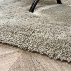 Interieur05 hoogpolig vloerkleed Furr bruin - 80 x 140 cm