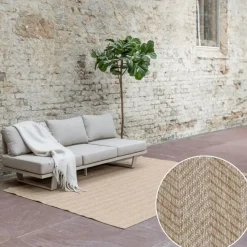 Interieur05 Jute buitenkleed naturel zigzag - 380 x 280 cm