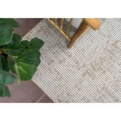 Interieur05 Jute buitenkleed naturel lines - 380 x 280 cm