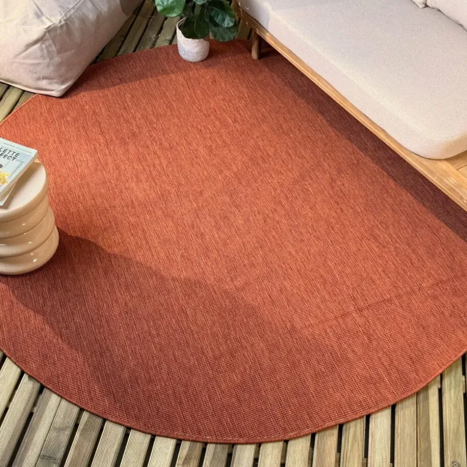 Interieur05 rond buitenkleed roest Tone - 200 x 200 cm