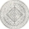 Interieur05 rond buitenkleed zwart/wit Nova - 240 x 240 cm