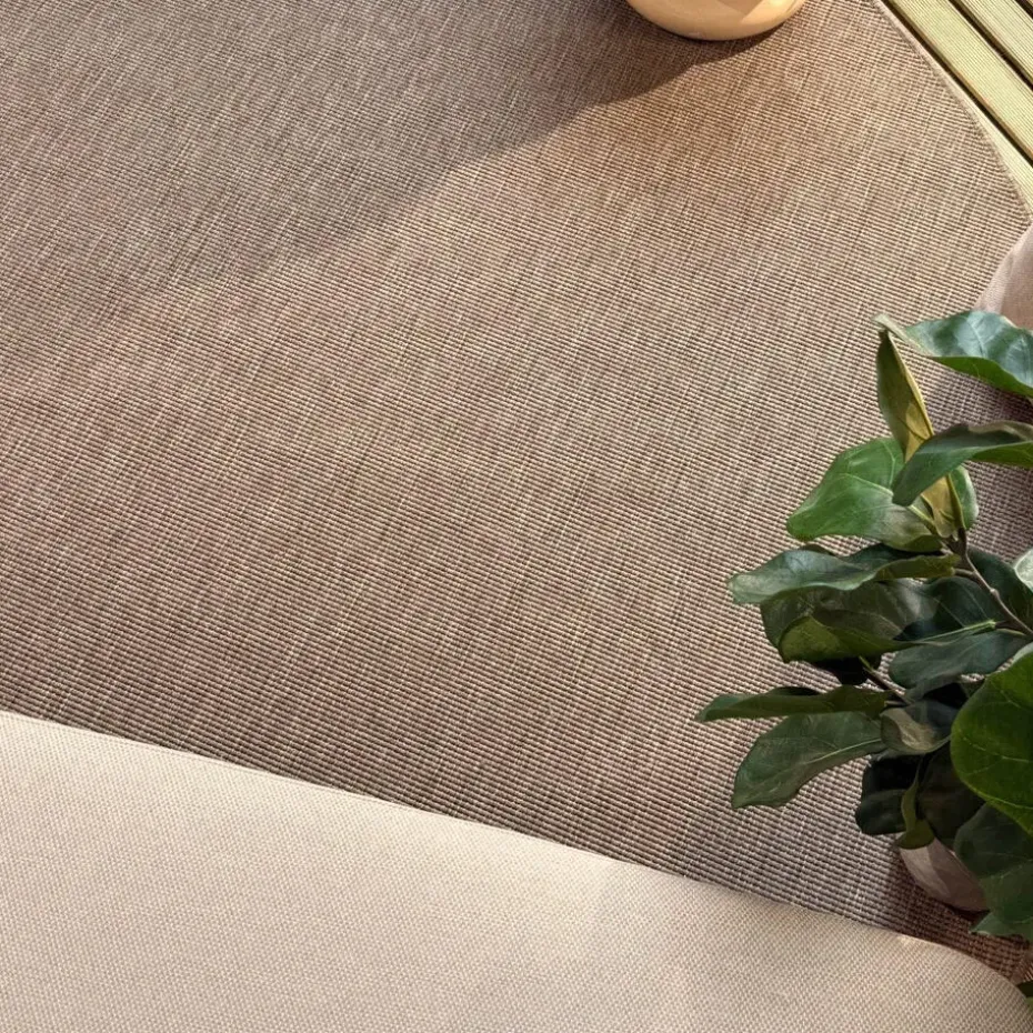 Interieur05 rond buitenkleed linnen Tone - 200 x 200 cm