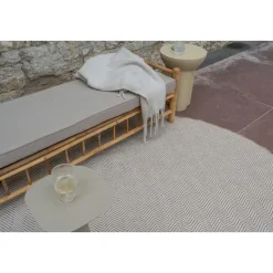 Interieur05 rond buitenkleed jute naturel zigzag - 200 x 200 cm