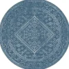 Interieur05 rond buitenkleed blauw Nova - 240 x 240 cm