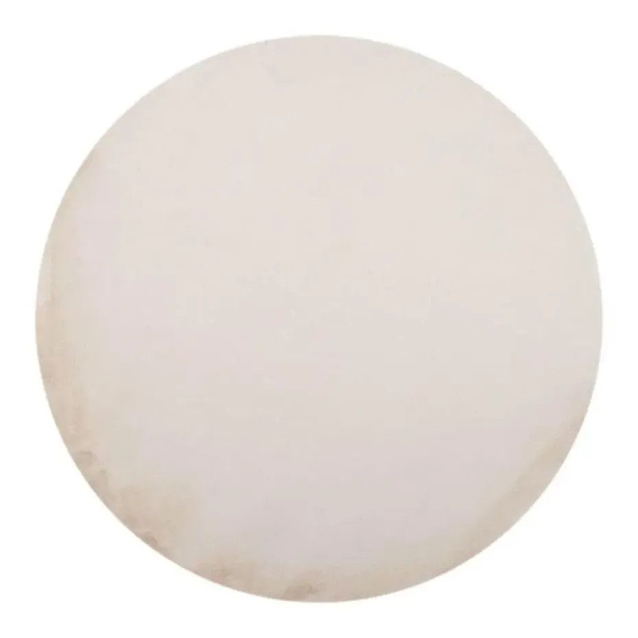 Interieur05 Rond Hoogpolig Vloerkleed Lux Creme - 200 x 200 cm