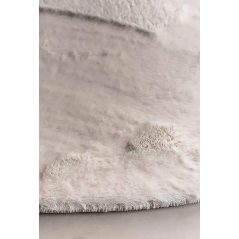 Interieur05 Rond Hoogpolig Vloerkleed Lux Creme - 200 x 200 cm