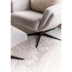 Interieur05 Rond Hoogpolig Vloerkleed Lux Creme - 200 x 200 cm