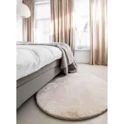 Interieur05 Rond Hoogpolig Vloerkleed Lux Creme - 200 x 200 cm