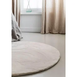 Interieur05 Rond Hoogpolig Vloerkleed Lux Creme - 240 x 240 cm