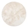 Interieur05 Rond Hoogpolig vloerkleed Odelia beige/wit - 240 x 240 cm
