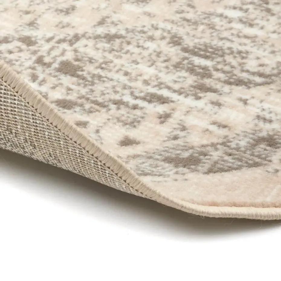 Interieur05 rond vintage Aila vloerkleed zand/beige - 240 x 240 cm