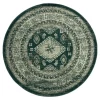 Interieur05 rond vintage vloerkleed Aila groen - 190 x 190 cm