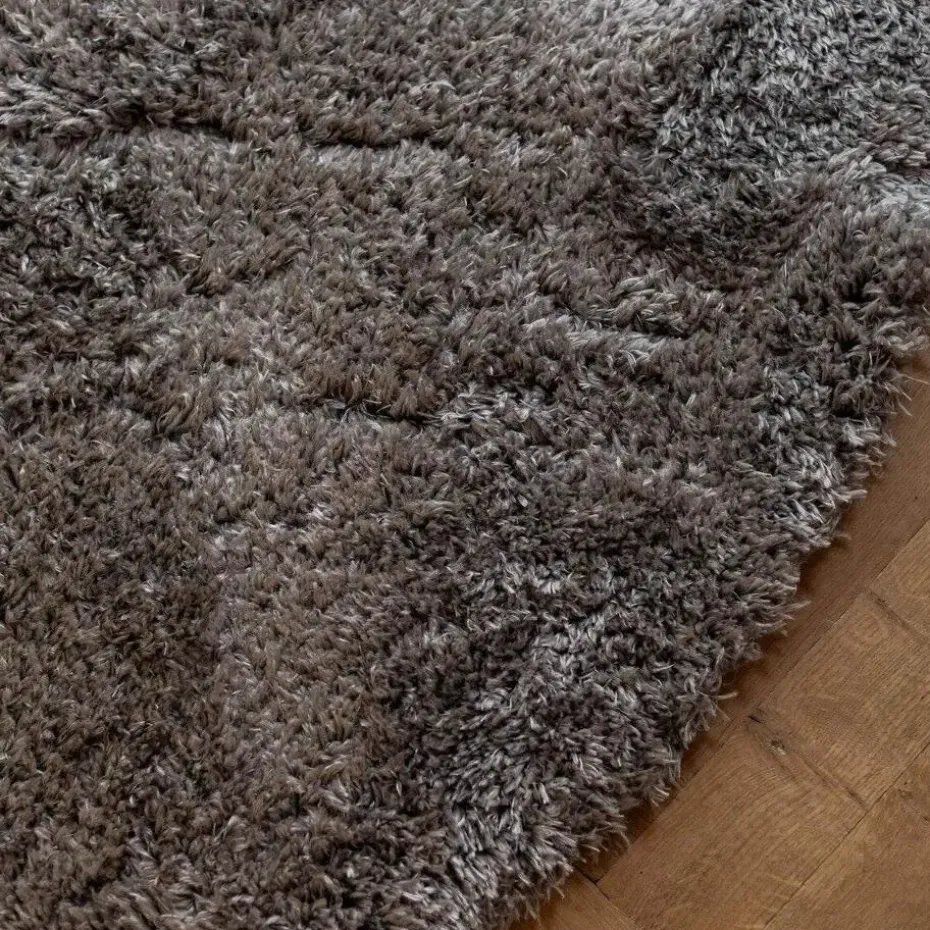 Interieur05 rond vloerkleed Fender grijs/lichtgrijs - 160 x 160 cm