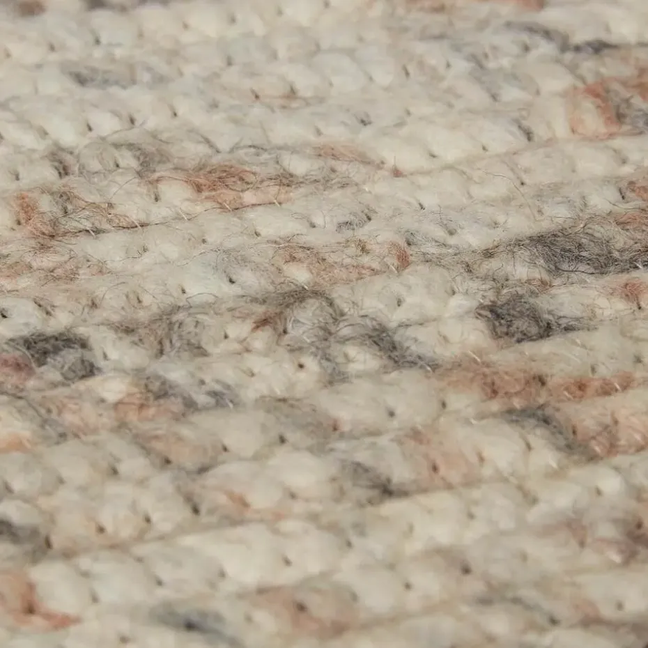 Interieur05 rond vloerkleed Gapo beige/wit - 220 x 220 cm