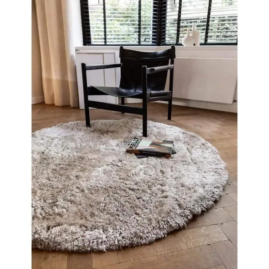 Interieur05 rond vloerkleed Fender wit/creme - 240 x 240 cm