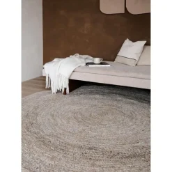 Interieur05 rond vloerkleed Gapo grijs/bruin - 220 x 220 cm