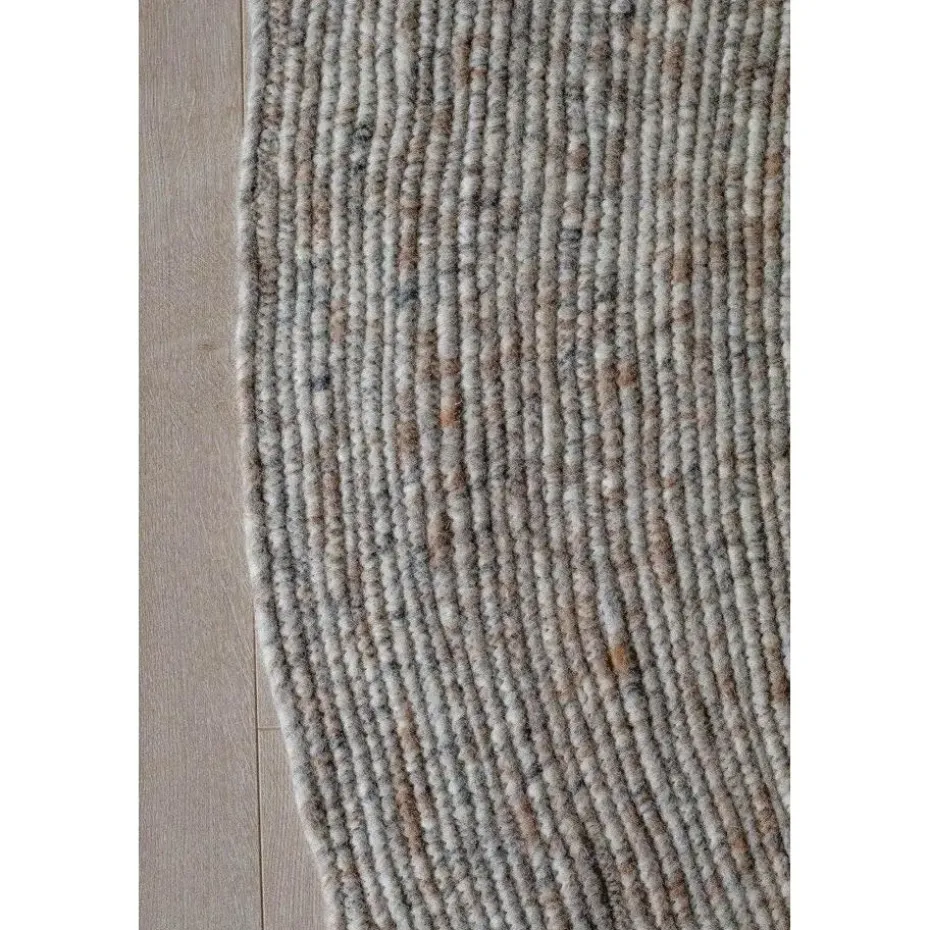 Interieur05 rond vloerkleed Gapo grijs/bruin - 220 x 220 cm