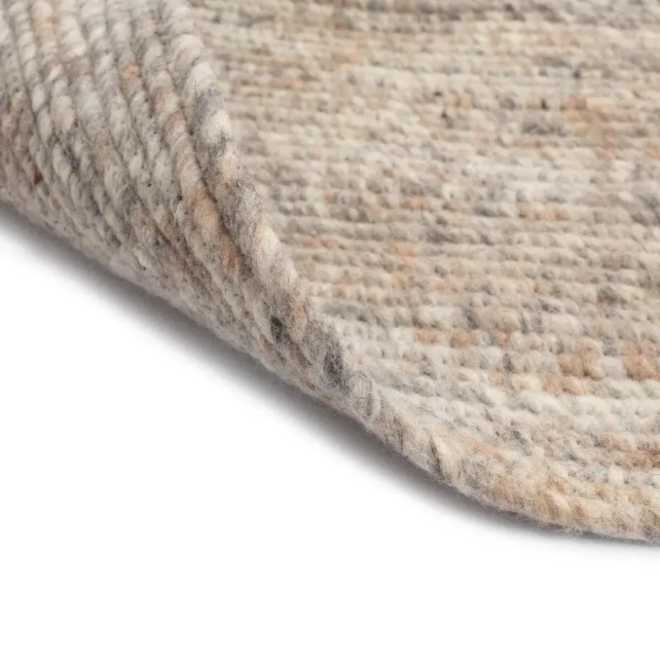 Interieur05 rond vloerkleed Gapo grijs/bruin - 220 x 220 cm