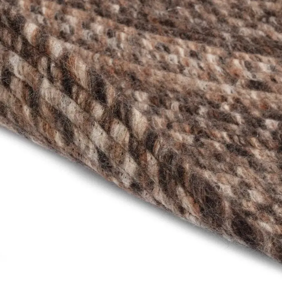 Interieur05 rond vloerkleed Gapo donkerbruin - 150 x 150 cm