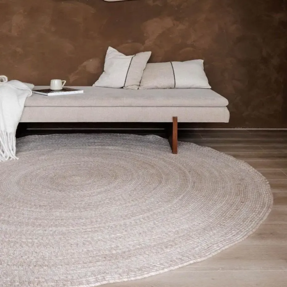 Interieur05 rond vloerkleed Gapo beige - 250 x 250 cm