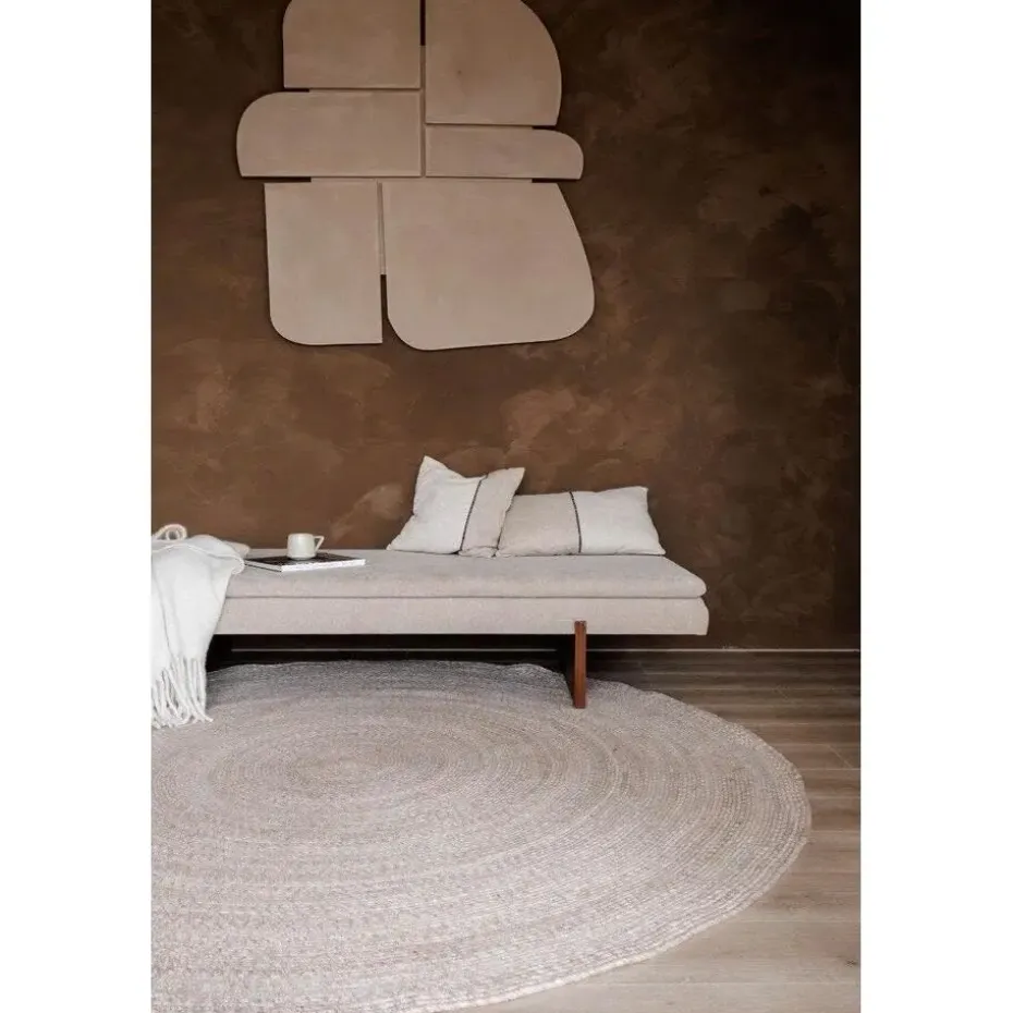 Interieur05 rond vloerkleed Gapo beige - 250 x 250 cm
