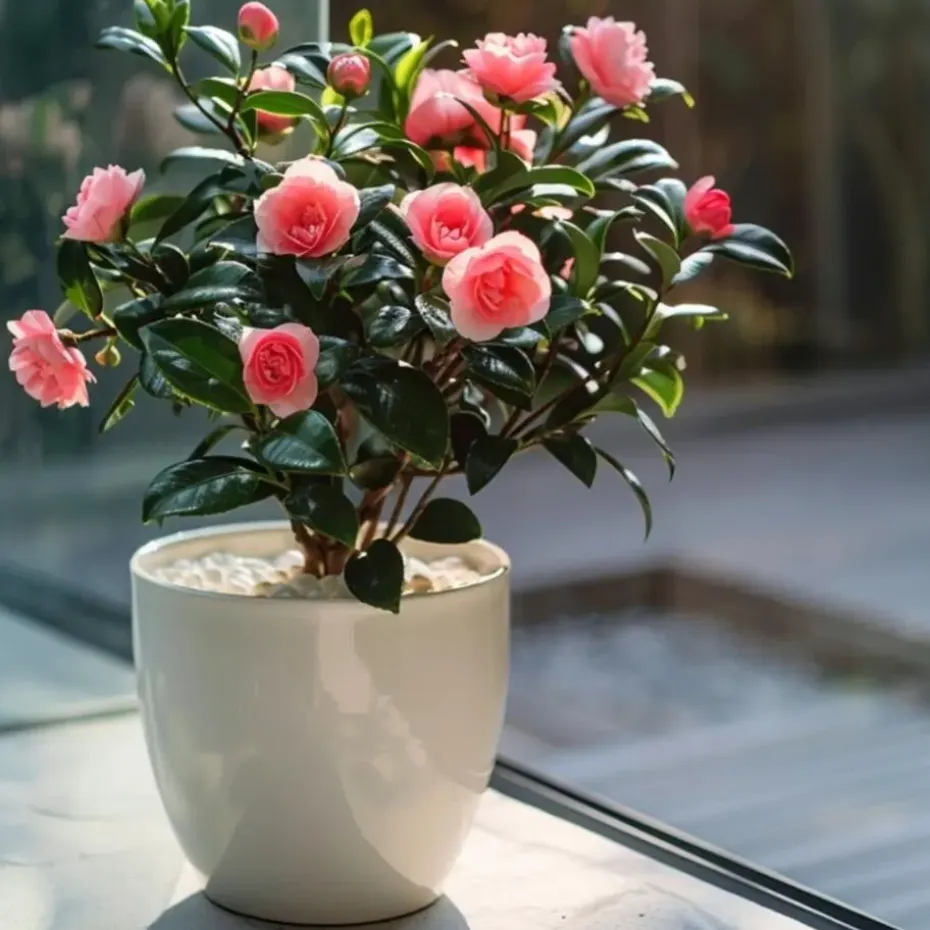 Japanse Roos - Camellia japonica 'Dr. King' - Hoogte 50-60cm - ⌀15cm