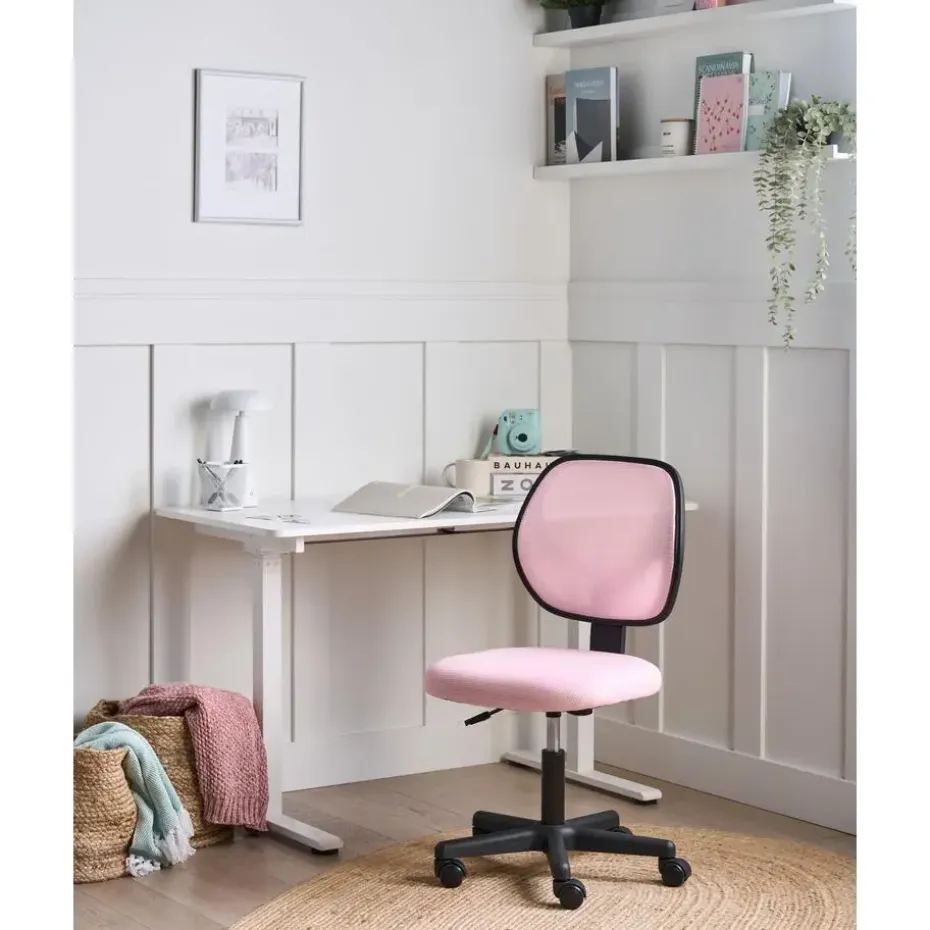 JOYFUL - Bureaustoel - Pastelroze - Mesh