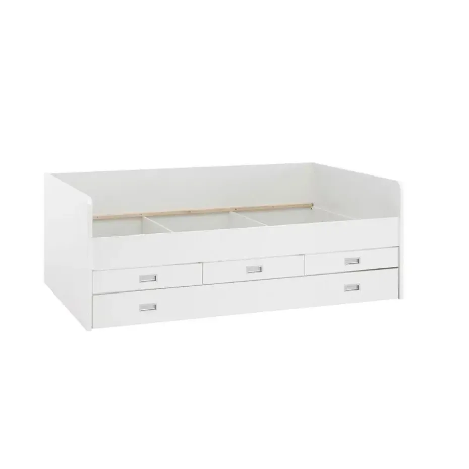 Kajuitbed Arkea 120x200 met 3 lades - wit