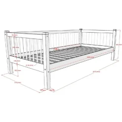 Kajuitbed Forrest 90x200 cm - massief beukenhout - wit