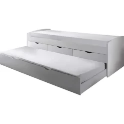 Kajuitbed Nasri 90x200 met bedlade - wit