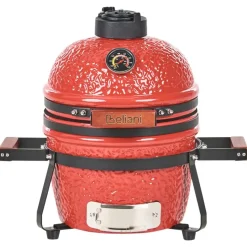 KAMADO - Mini houtskoolgrill - Rood - Keramiek