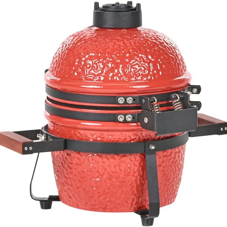 KAMADO - Mini houtskoolgrill - Rood - Keramiek